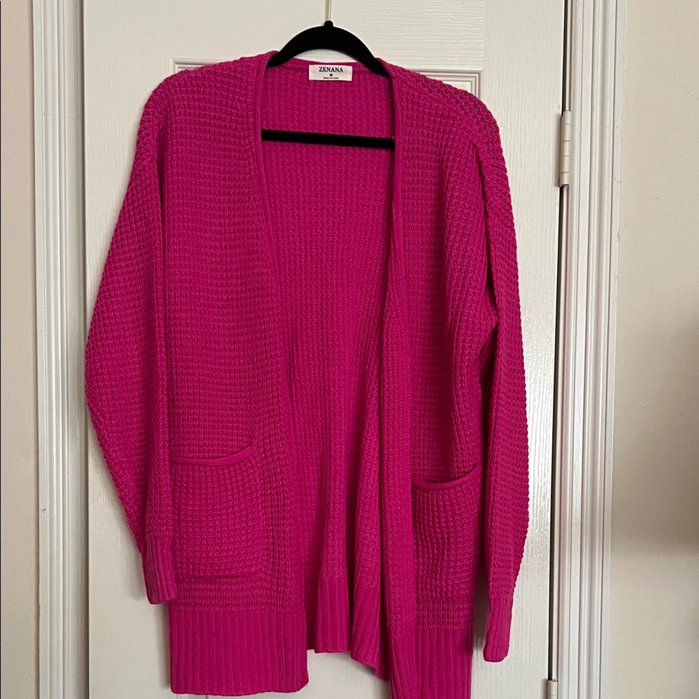 Adanna Women's Vibrant Pink Cardigan